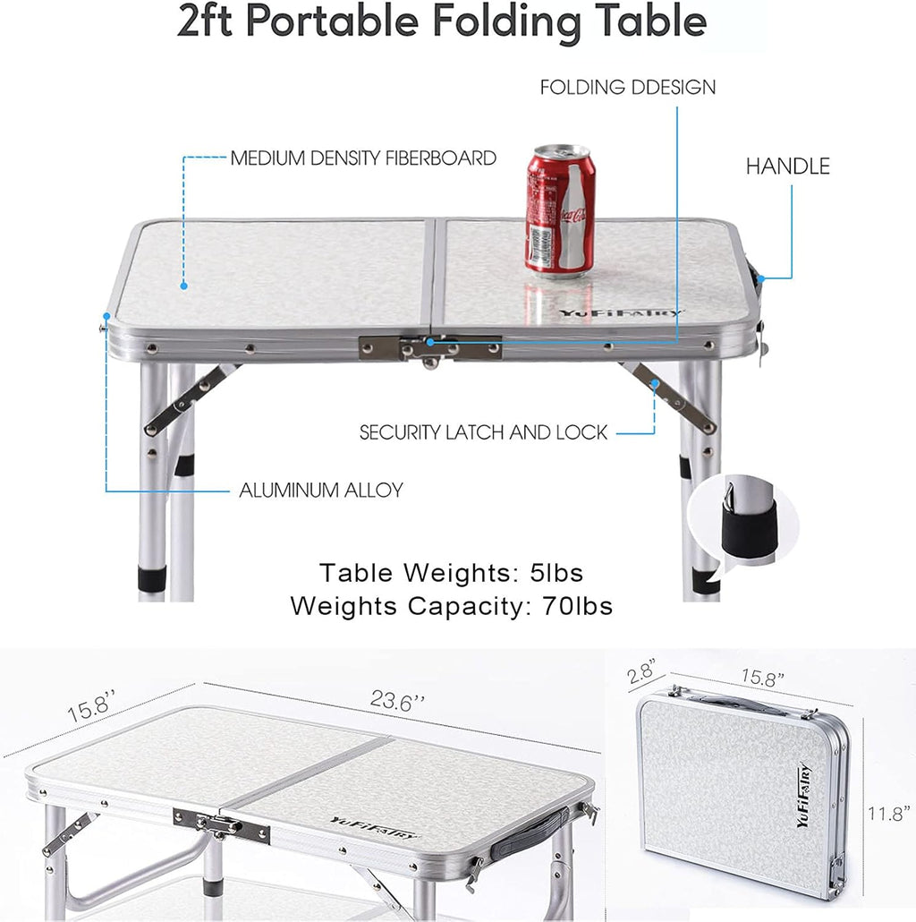 Small Folding Aluminum Camp Table O6259
