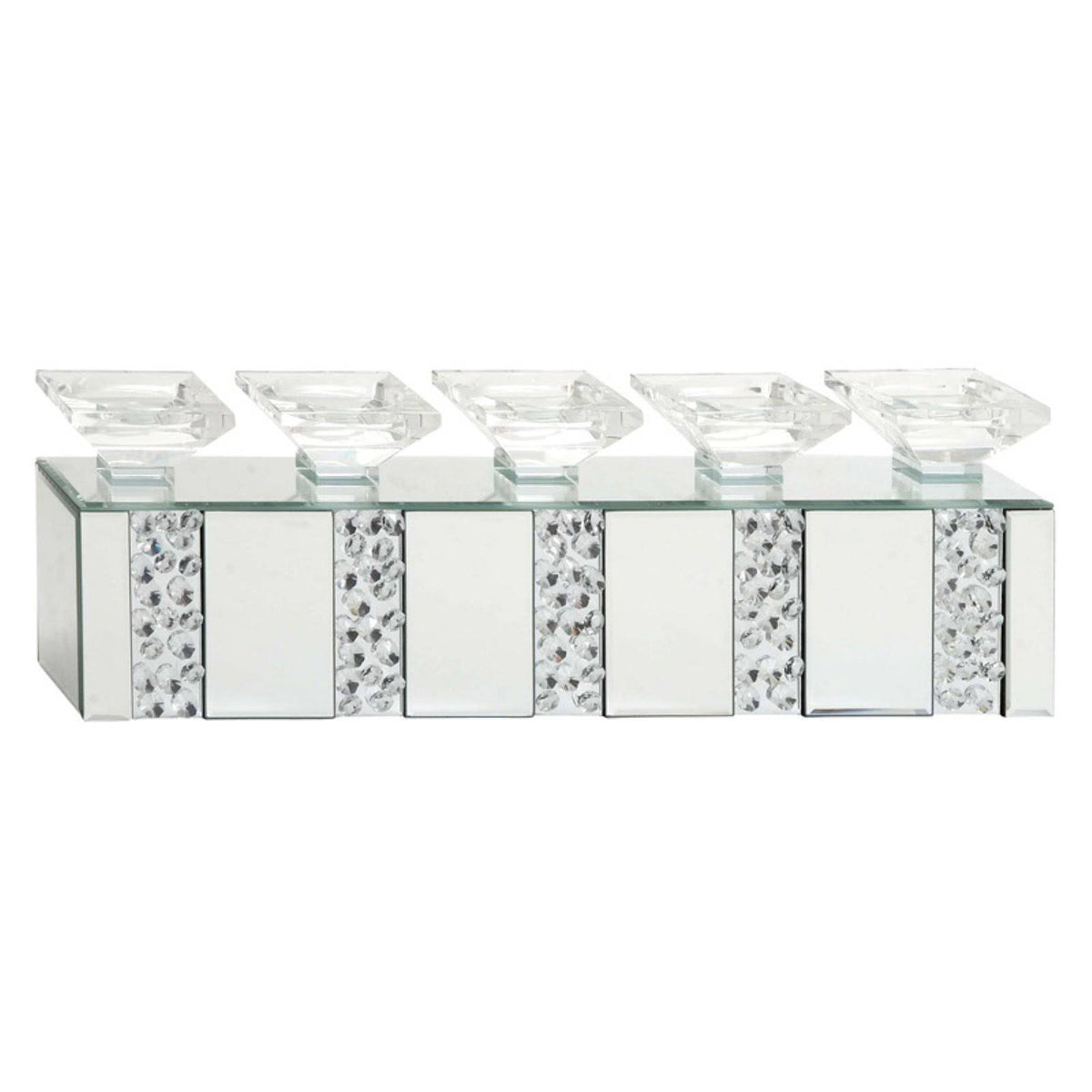 Glass Wood Candle Holder T93360