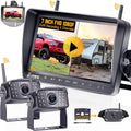 Wireless HD 1080P 7 Inch DVR Monitor Backup Camera System for Travel Trailer Truck Camper T856395