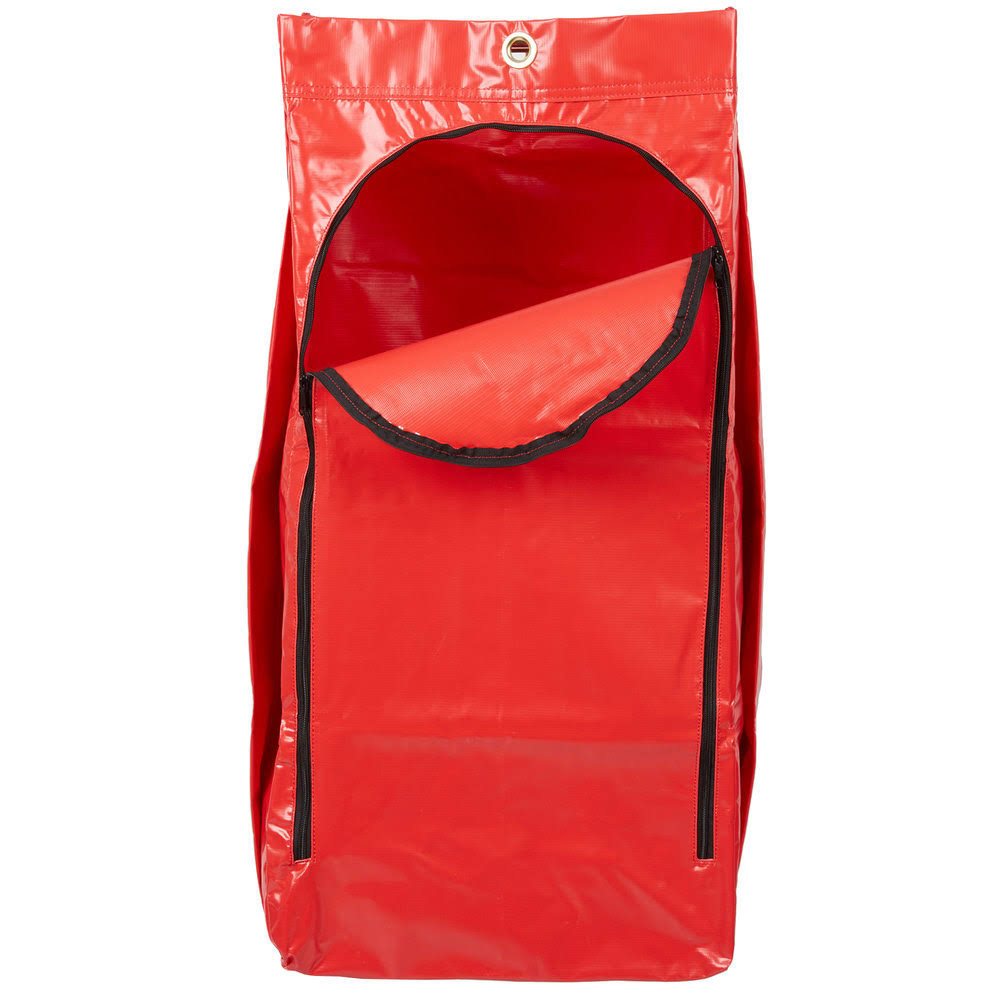 Red Vinyl 34 Gal Recycling Cart Bag C75443