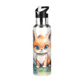 Stainless Steel Insulated Thermos Vacuum Flask Water Bottle with Straw Lid U3043