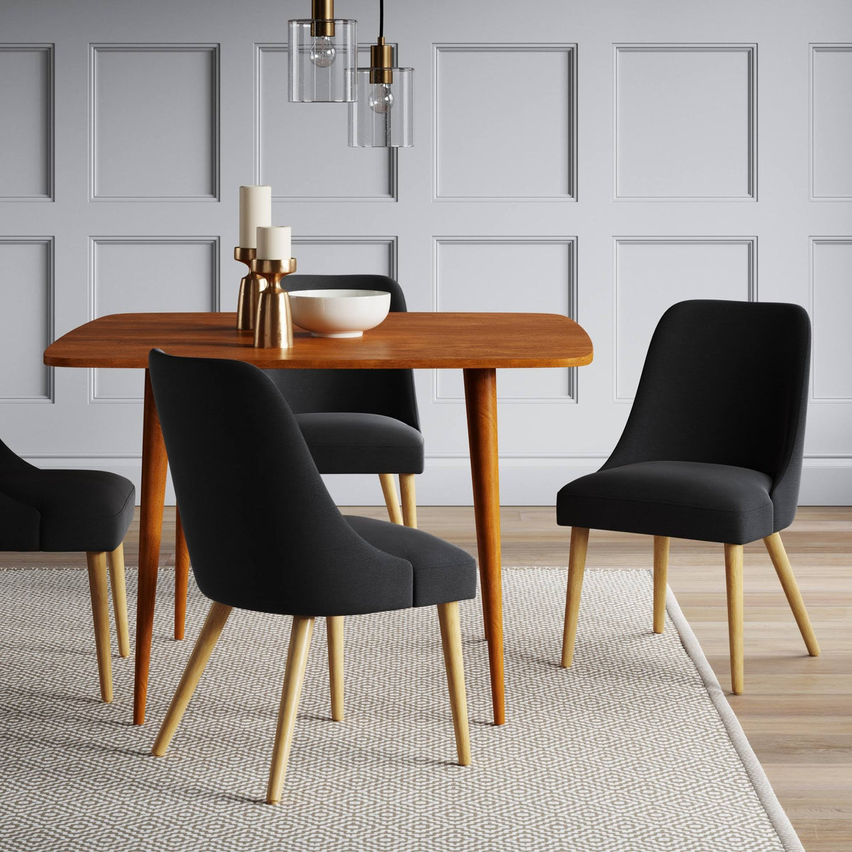 Black Modern Dining Chair L37349