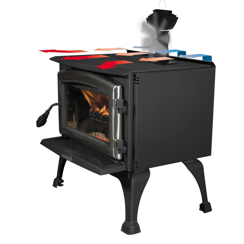 Black Blade Heat Powered Stove Fan X1759