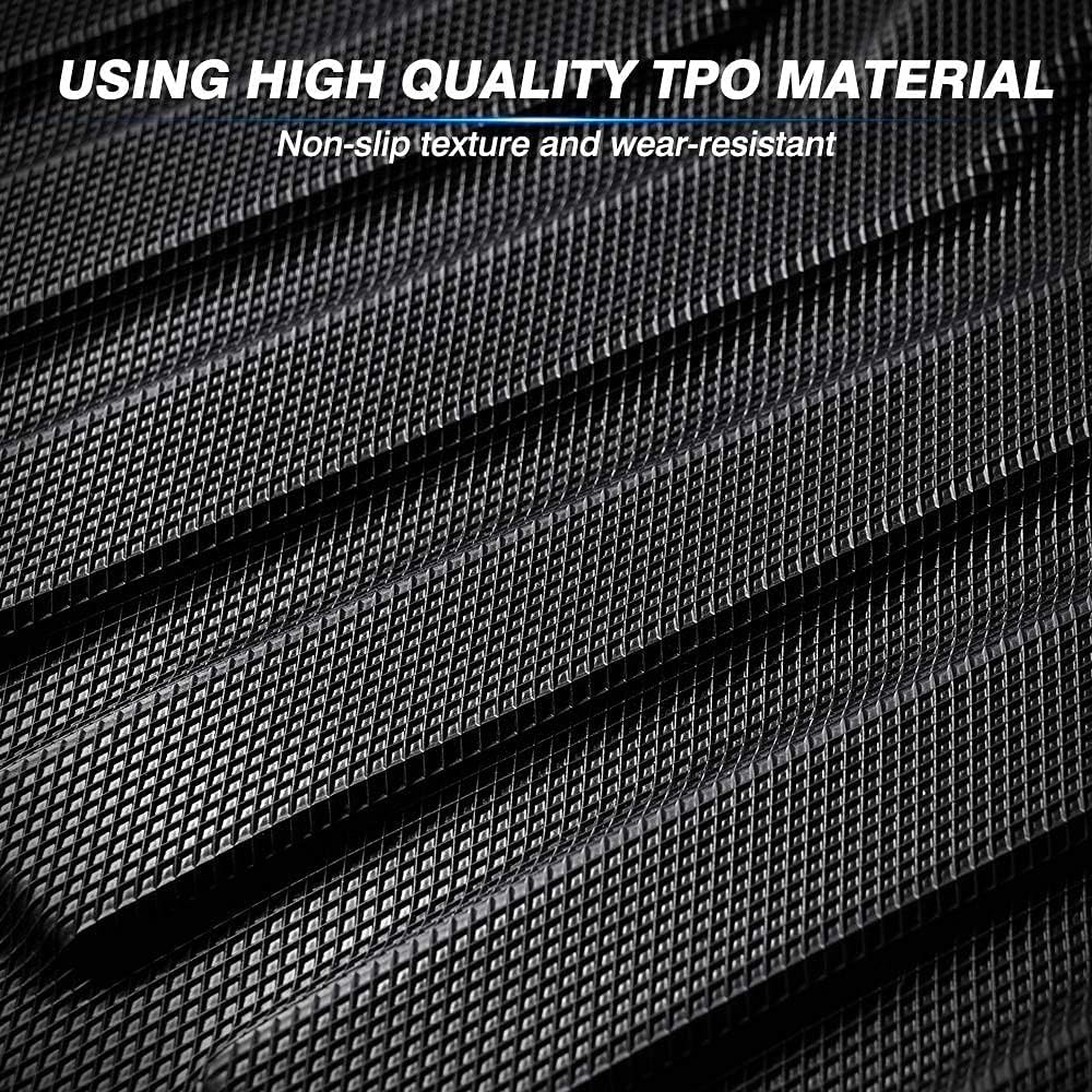 All Weather Floor Mats 1st & 2nd Row Black Non-Slip Q60048
