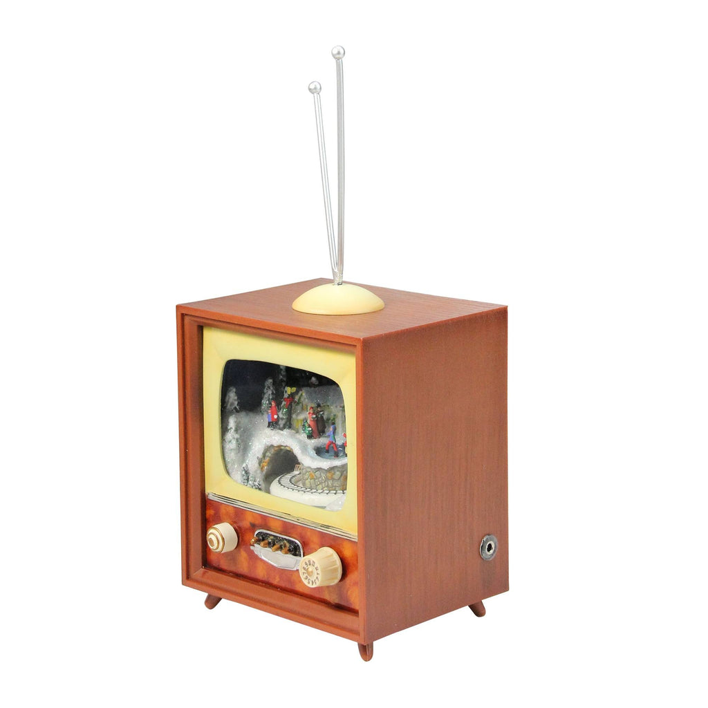 Brown Musical TV with Revolving Train Y777224