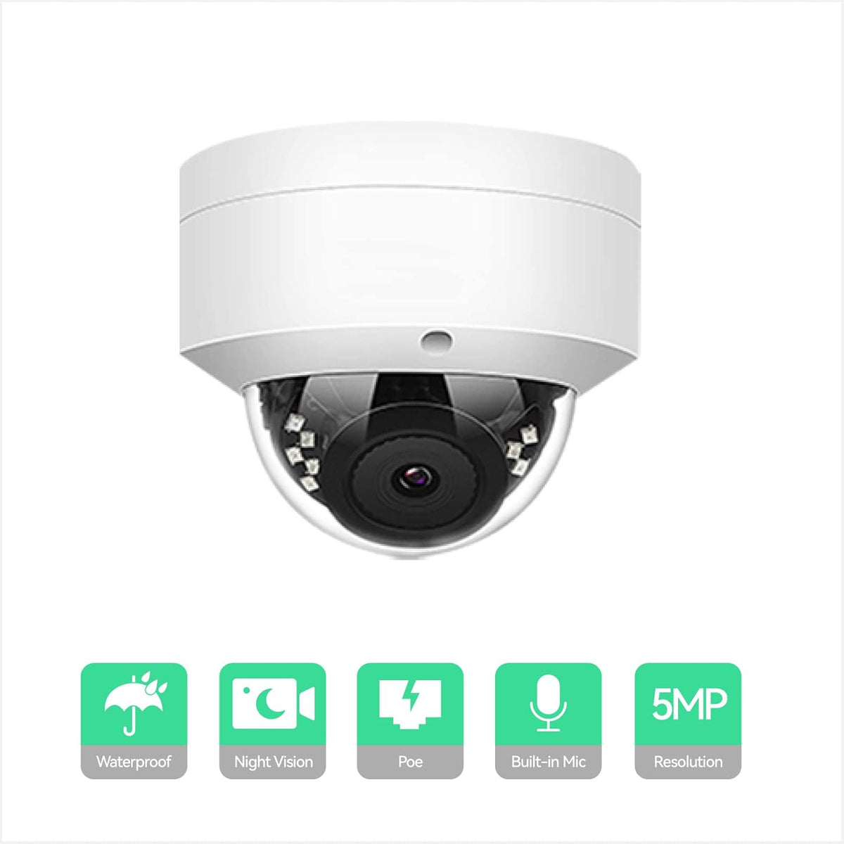8CH 4K IP Security Camera System with 5MP POE IP Dome Cameras X69231