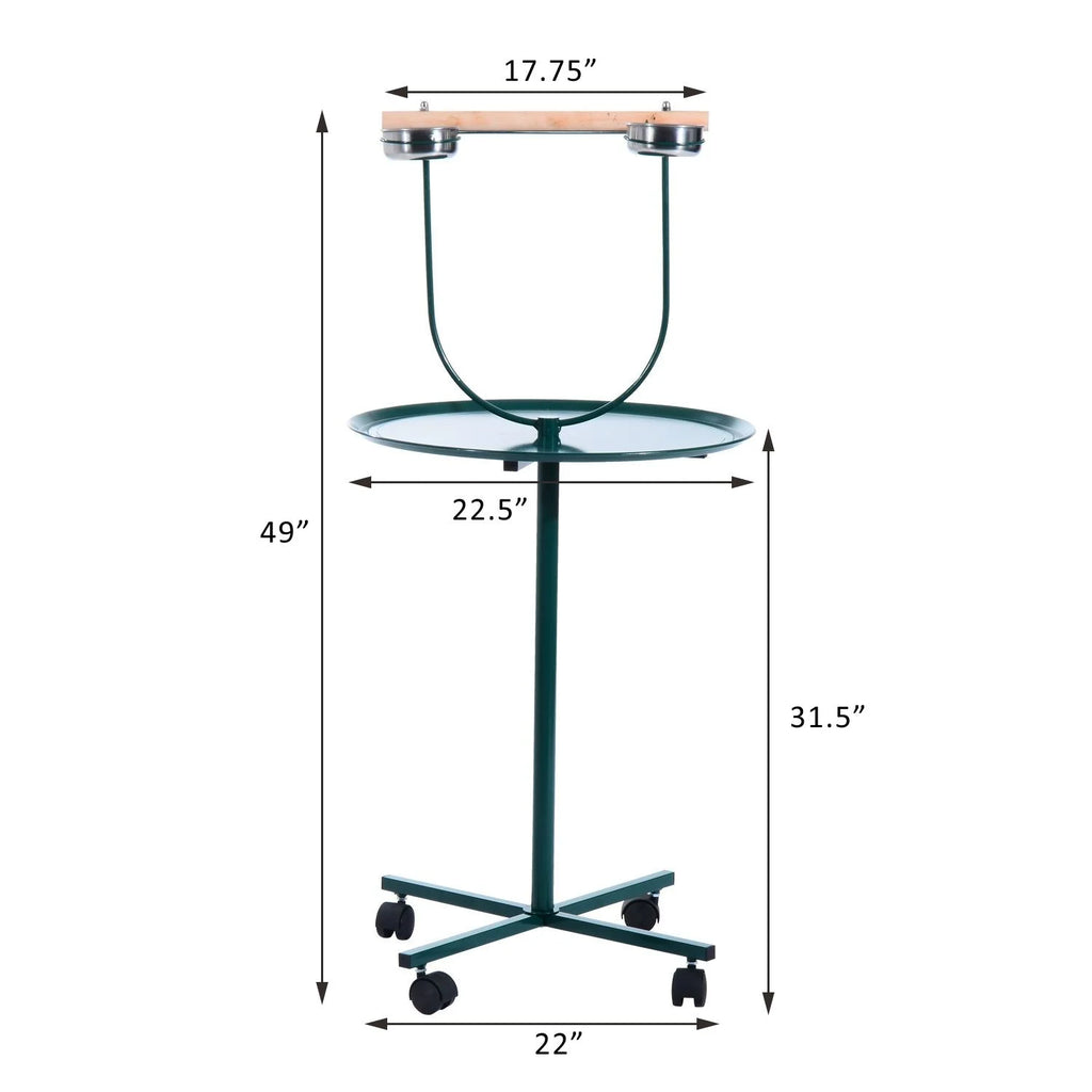 49" Rolling Bird Training Activity Playground With Perch Q67394