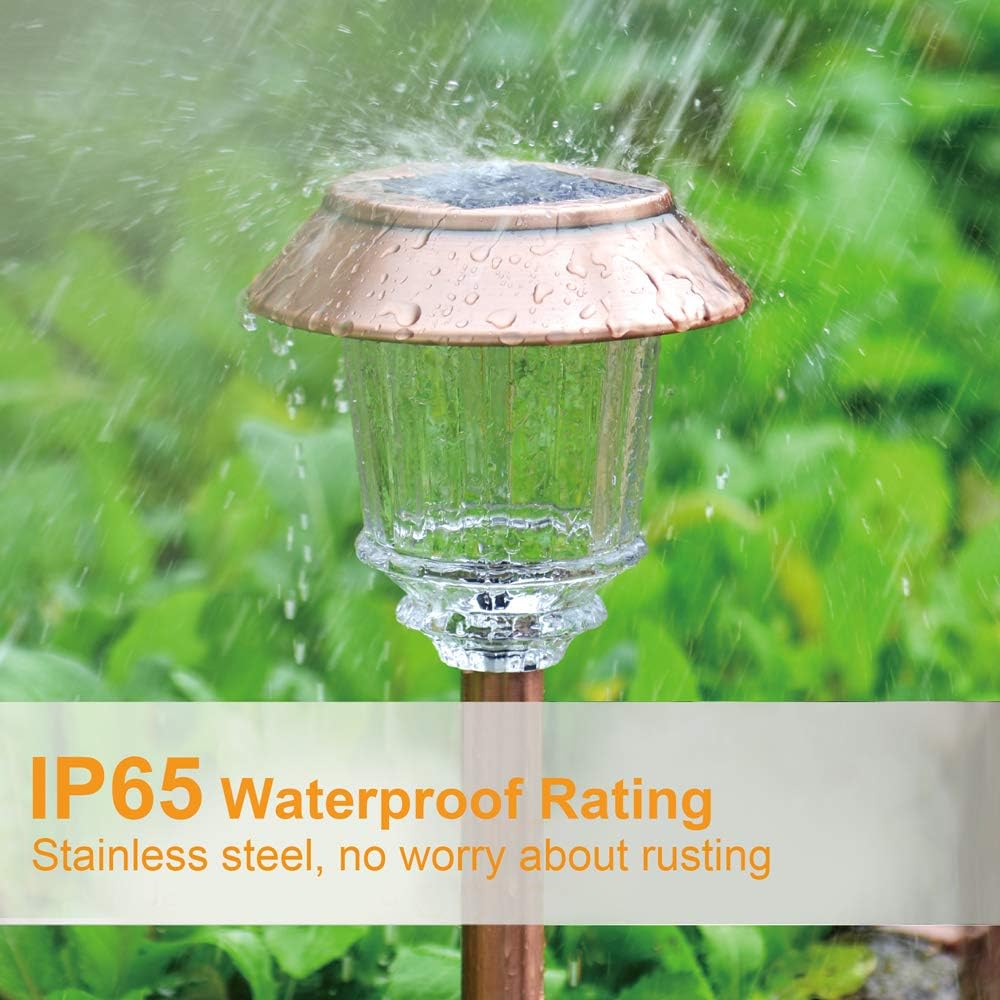 4 Pack IP65 Waterproof Dimmable Solar Pathway Lights N904113