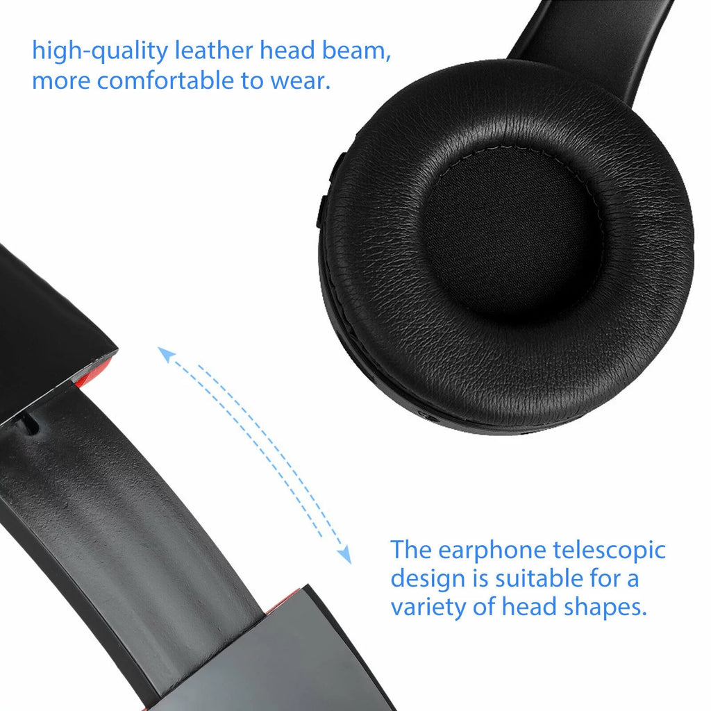 Wireless Over-Ear Headset with Mic, Lightweight Foldable Wired Headphones, Hi-Fi Stereo Earphones W40787