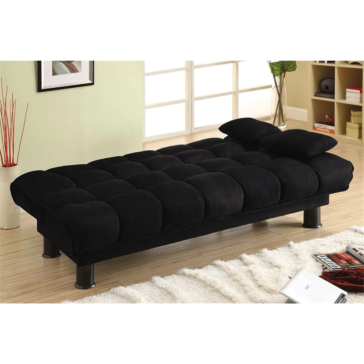 Black Futon Sofa S10689