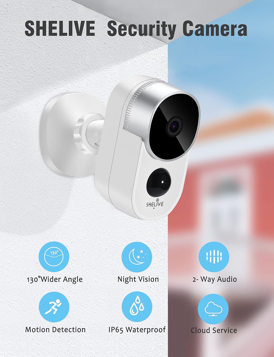 Wireless Rechargeable Battery Security Camera 1080P HD Waterproof Night Vision W21034