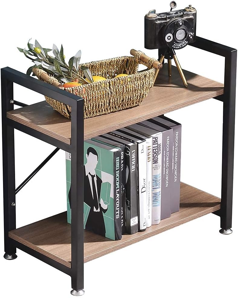 Industrial Style 2 Tier Bookshelf Storage Rack X10465