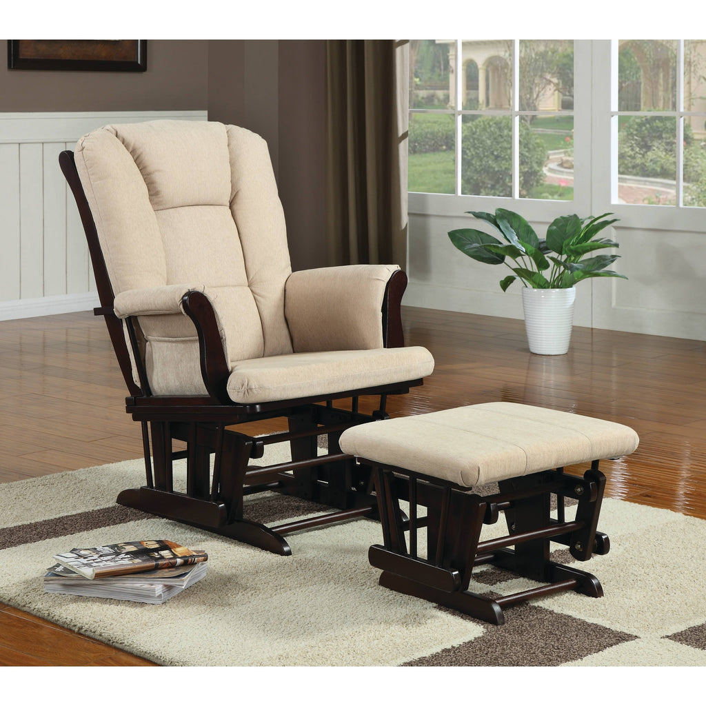 Beige Glider with Ottoman E90628