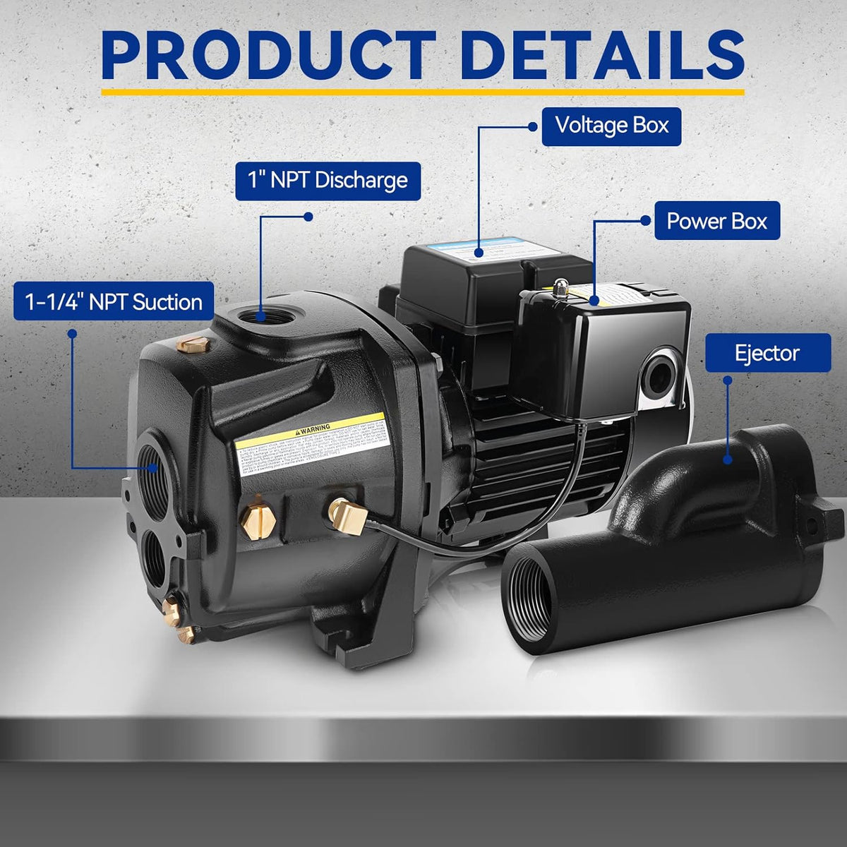 Cast Iron Convertible Well Jet Pump with Ejector Kit H500