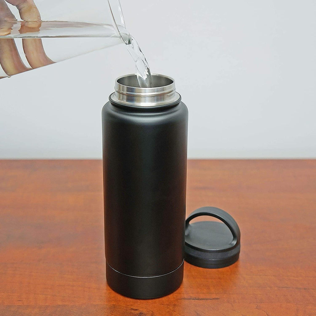 Black 12 Ounce Stainless Steel Drinking Tumbler Bottle Diversion Safe D84475