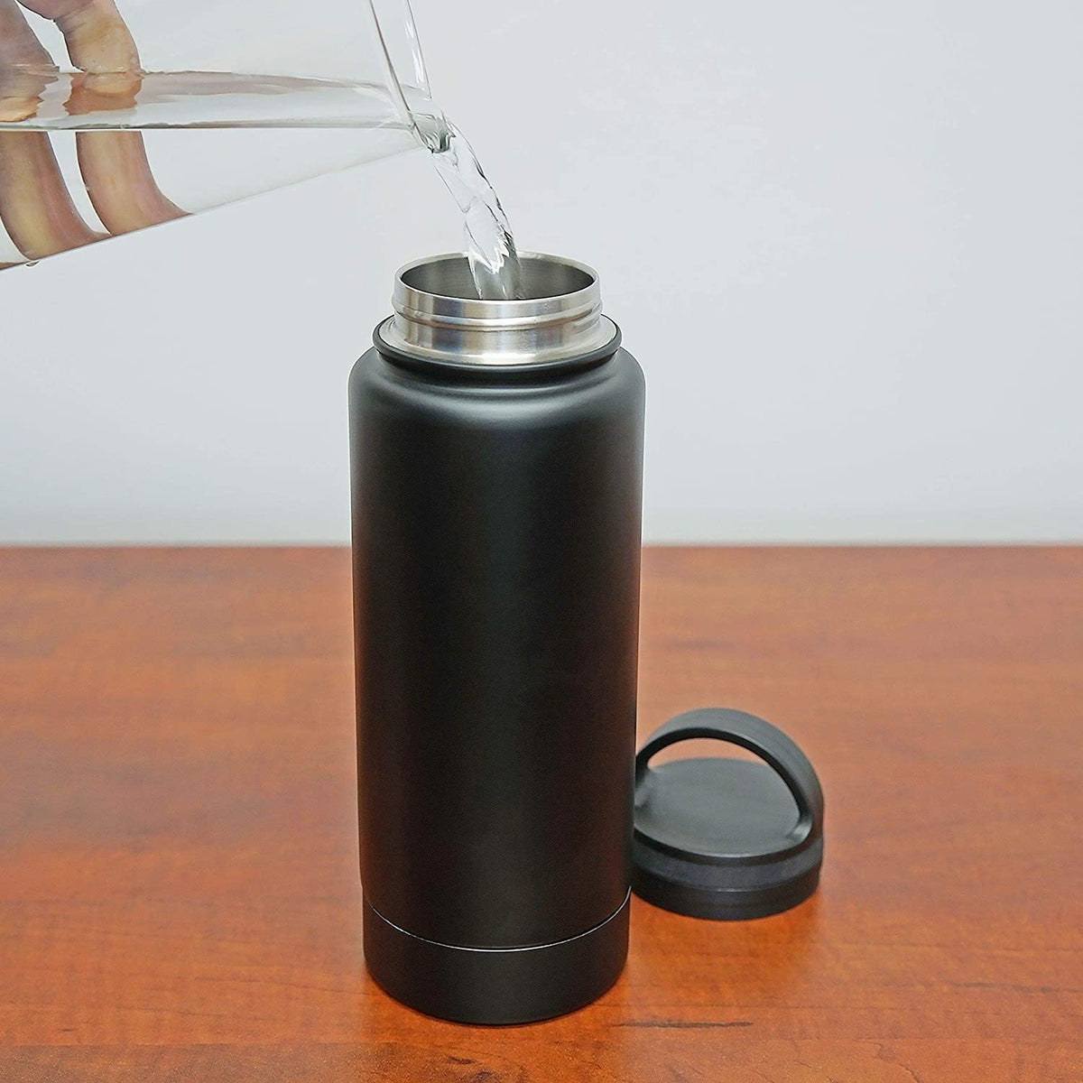 Black 12 Ounce Stainless Steel Drinking Tumbler Bottle Diversion Safe D84475