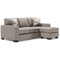 Stone Light Gray Fabric & Wood Sofa Chaise S607951