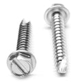#8-18 x 1 Thread Cutting Screw Slotted Hex Washer Head Zinc Plated R314