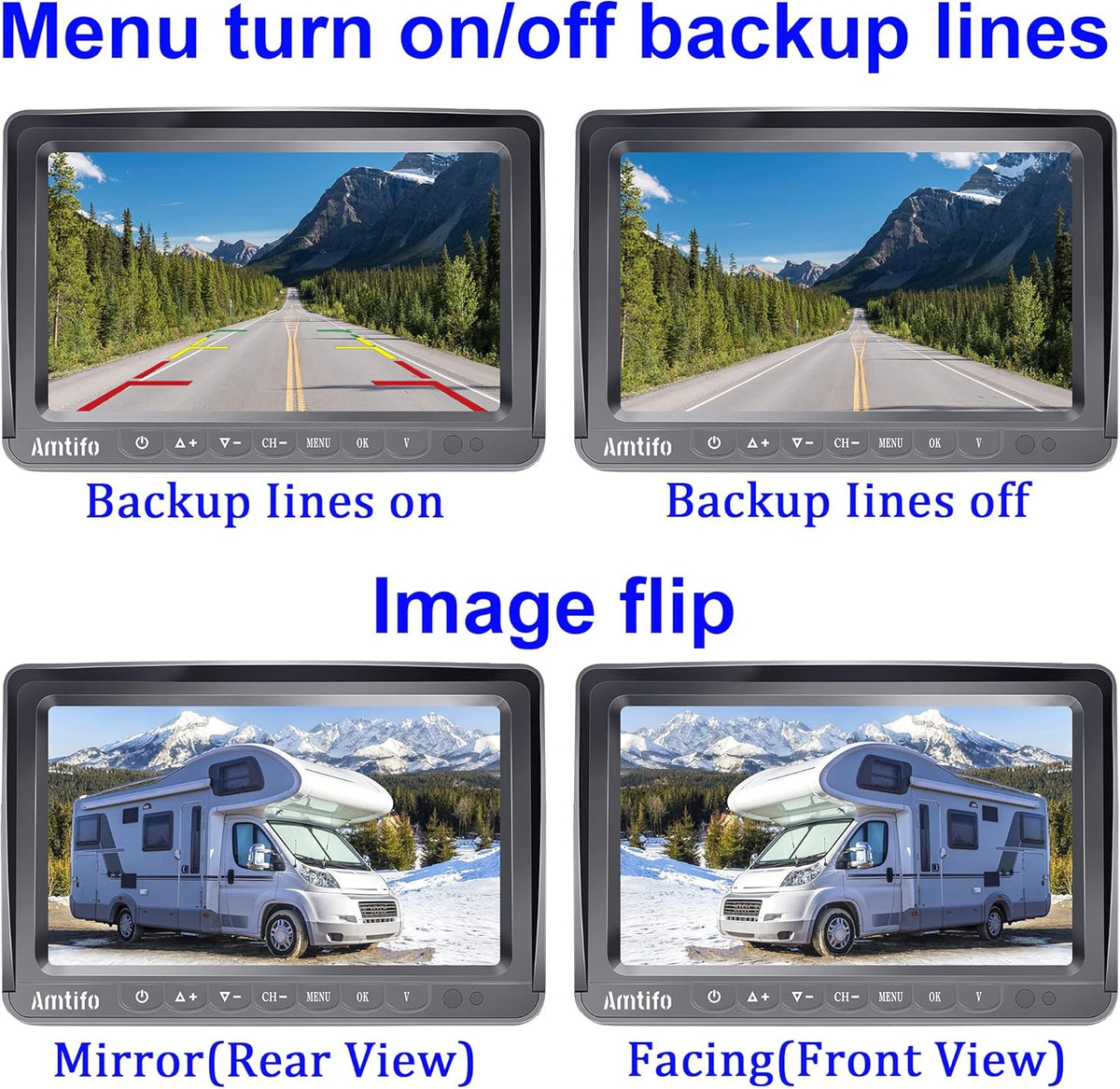 Wireless HD 1080P RV Backup Camera System with 7 Inch Monitor X23225