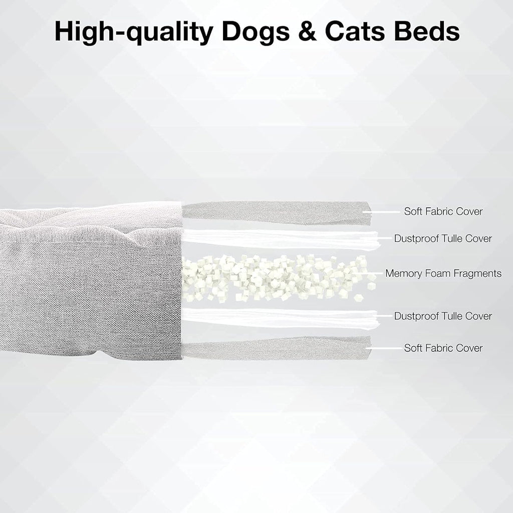 Memory Foam Dog Bed with Removable Washable Pad and Anti-Slip Bottom P218450