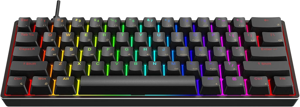 61 Keys Hot Swappable RGB Mechanical Gaming Keyboard C15363