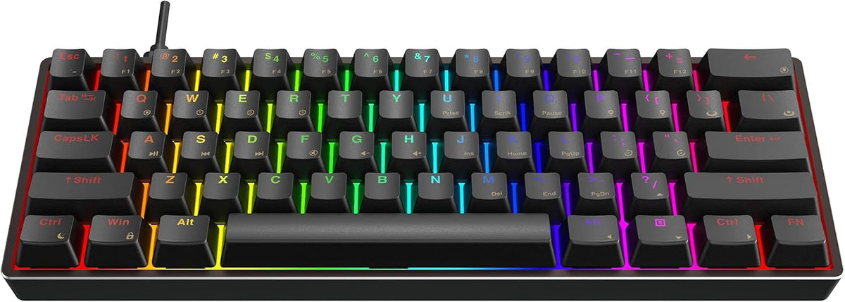 61 Keys Hot Swappable RGB Mechanical Gaming Keyboard C15363