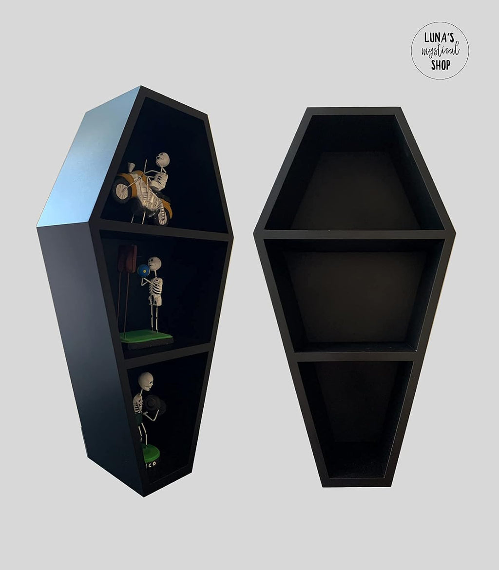 Black Wooden Floating Shelf 14 Inches Tall 7 Inches Wide Pack of 2 N329403
