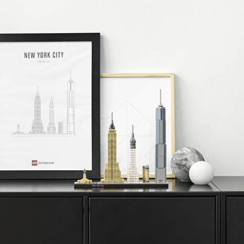 LEGO Architecture New York City 21028 Build It Yourself New York Skyline Model Kit 598 Pieces Multicolor X896311
