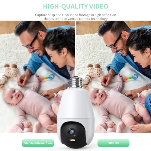 5G Light Bulb Security Camera with Auto Tracking R337467