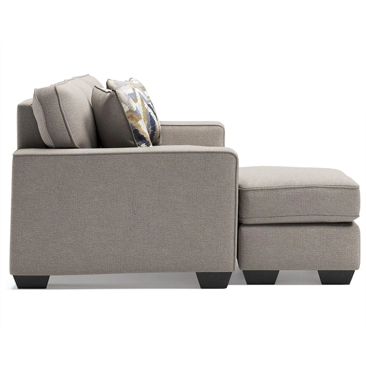 Stone Light Gray Fabric & Wood Sofa Chaise S607951