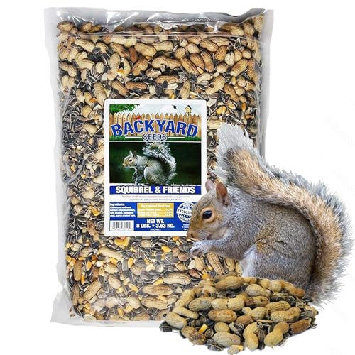 8 lb Squirrel & Chipmunk Food Mix with Sunflower Seeds, Peanuts & Corn J223751