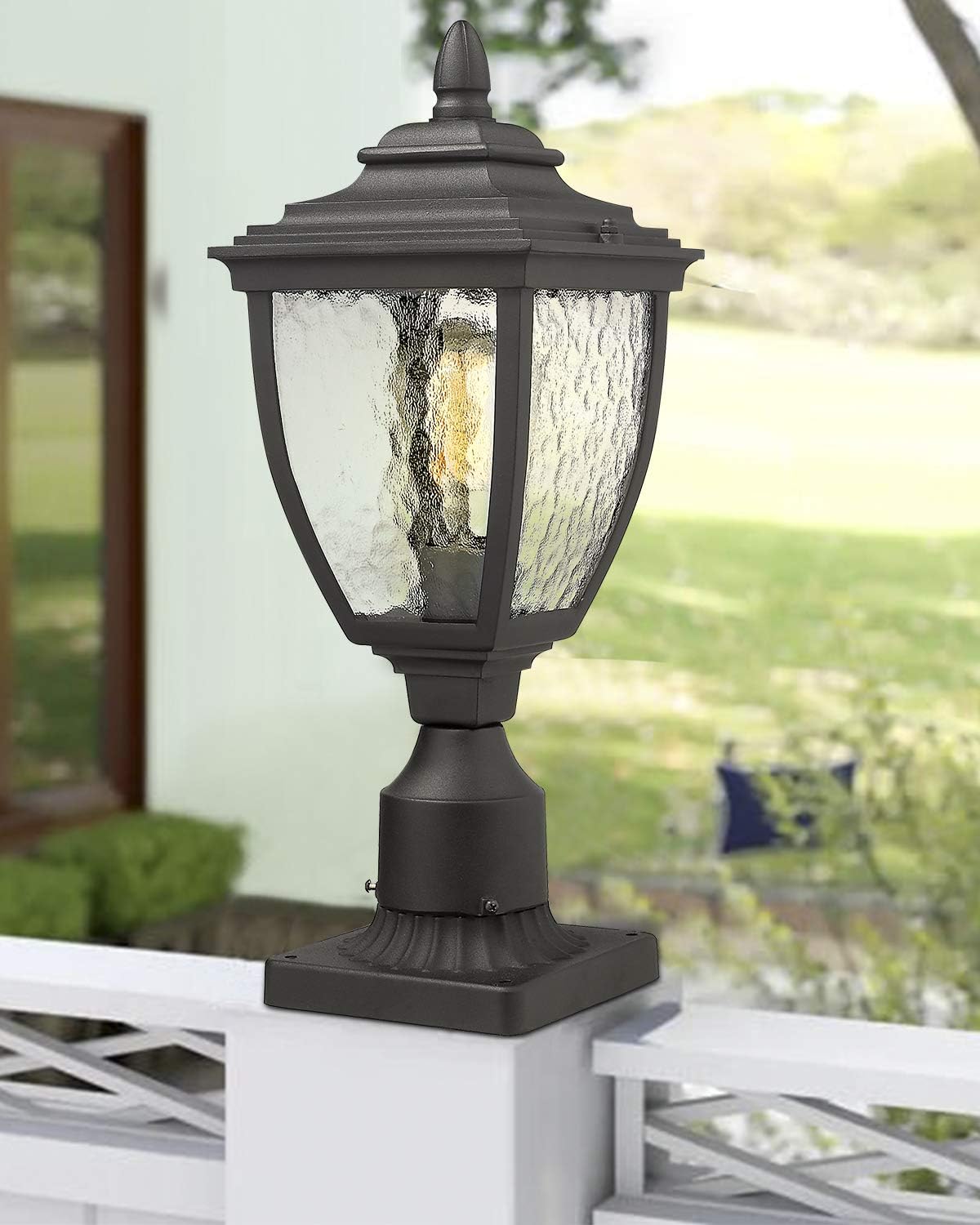 Sand Textured Black Die-cast Aluminum Outdoor Post Light A125