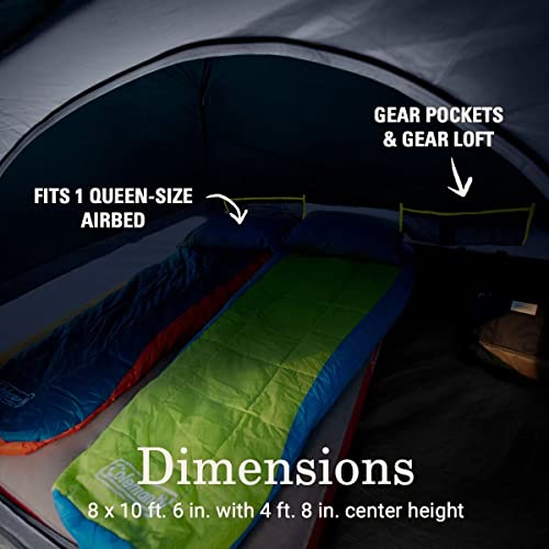 4/6 Person Weatherproof Camping Tent with Screened Porch W87425