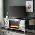 Mirrored TV Stand with Fireplace J158506