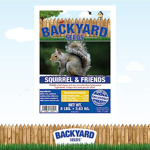 8 lb Squirrel & Chipmunk Food Mix with Sunflower Seeds, Peanuts & Corn J223751