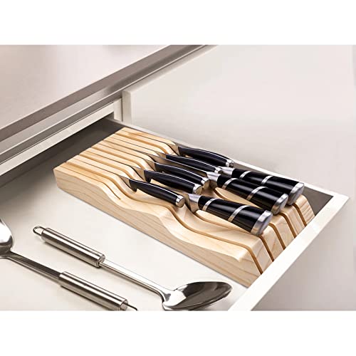 Solid Wood Bamboo Universal Knife Block Without Knives C4658