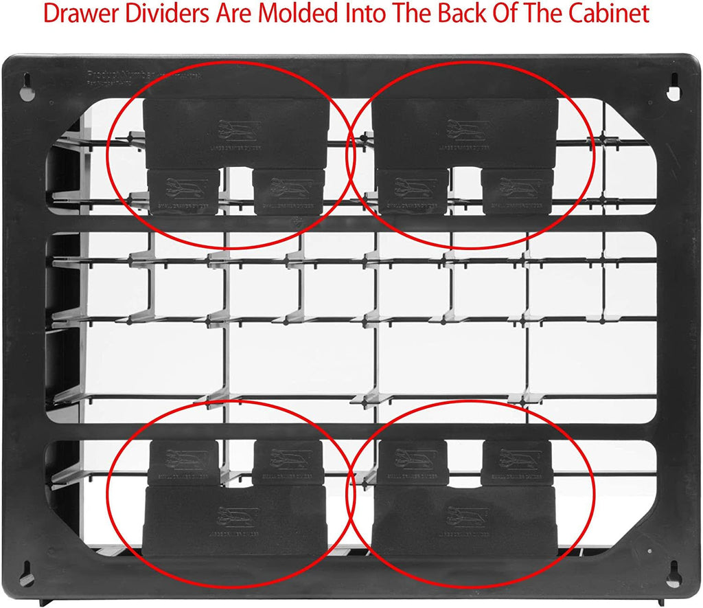 24 Drawer Plastic Parts Storage Cabinet T857