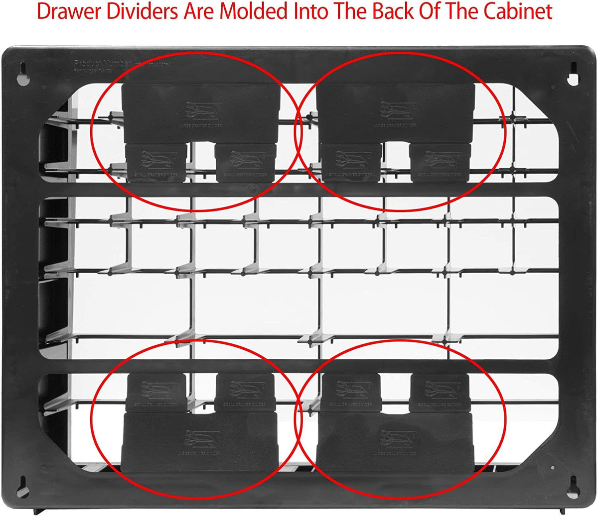 24 Drawer Plastic Parts Storage Cabinet T857