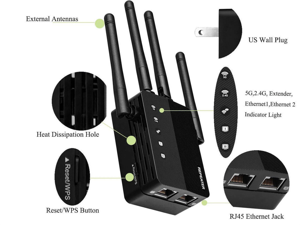WiFi Repeater Dual band 1200Mbps M4064