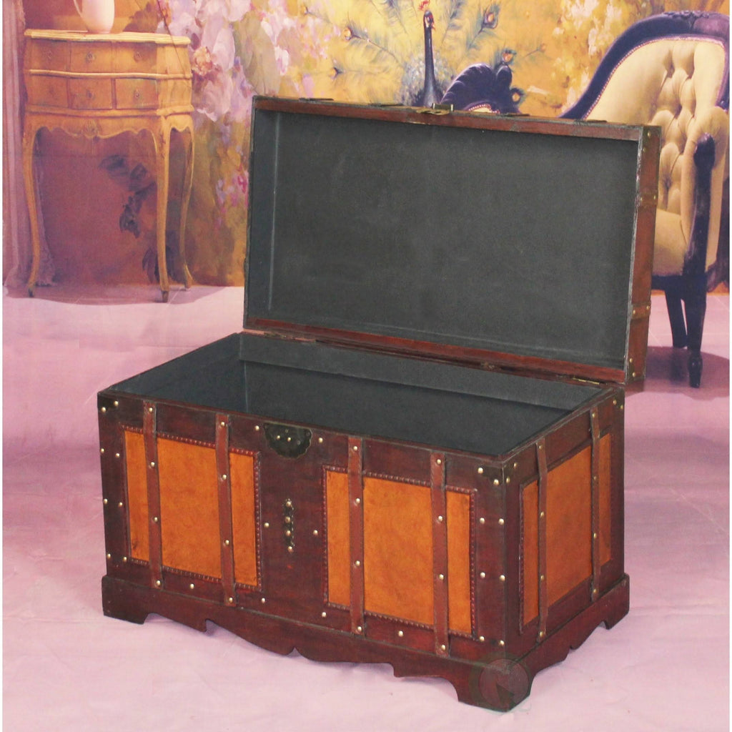 Antique Style Steamer Trunk J816