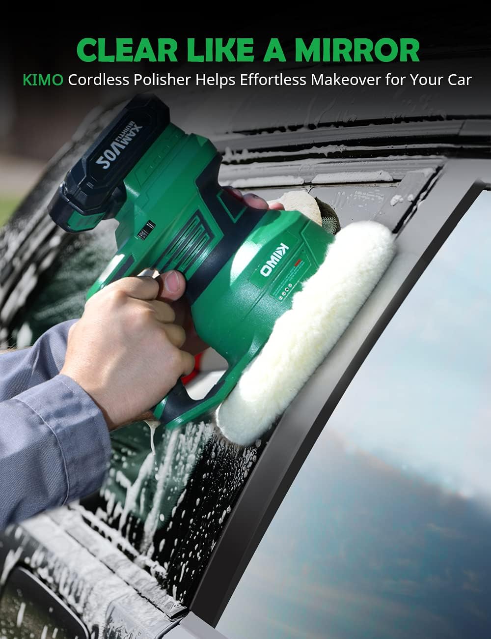 20V 7Inch Cordless Random Orbital Polisher with 6 Pads Z909