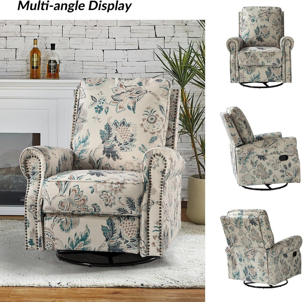 Farmhouse Upholstery Recliner with Rolled Arms Z2913