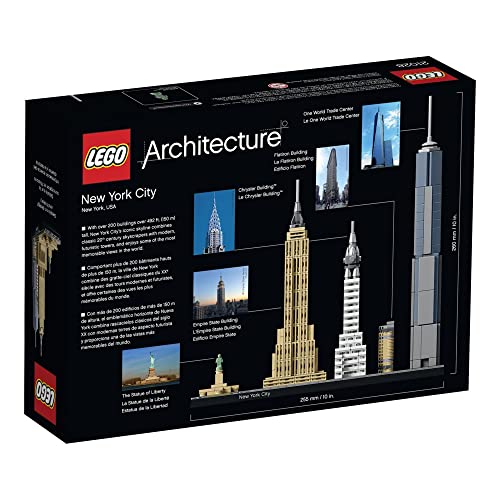 LEGO Architecture New York City 21028 Build It Yourself New York Skyline Model Kit 598 Pieces Multicolor X896311