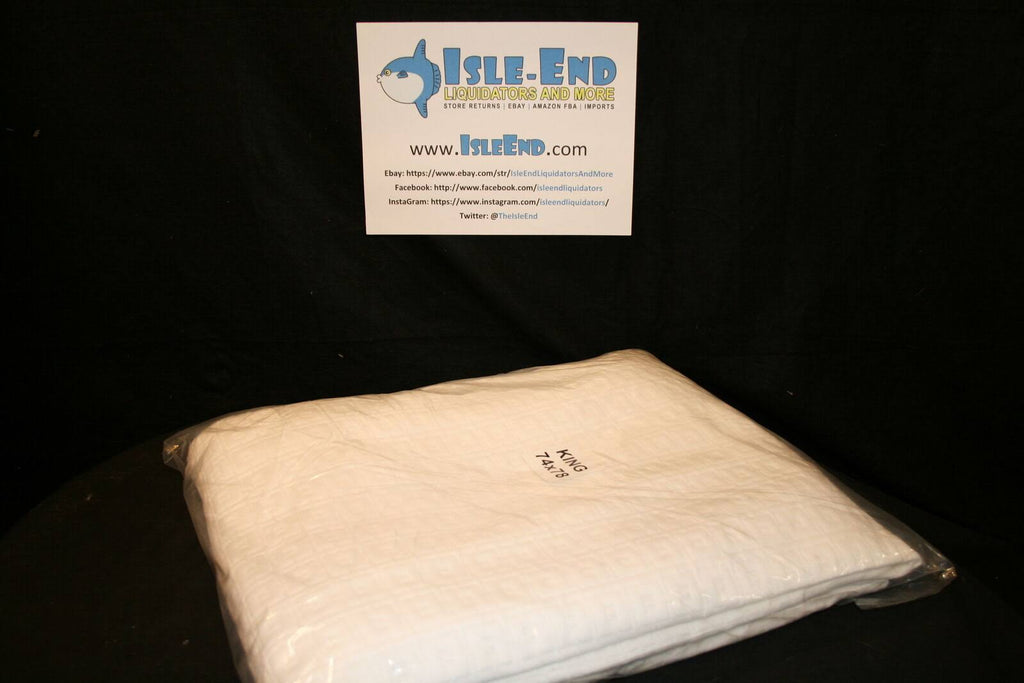 2.5-inch Serene Foam Mattress Topper, King, White D399288