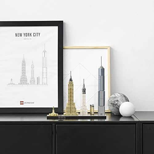 LEGO Architecture New York City 21028 Build It Yourself New York Skyline Model Kit 598 Pieces Multicolor X896311
