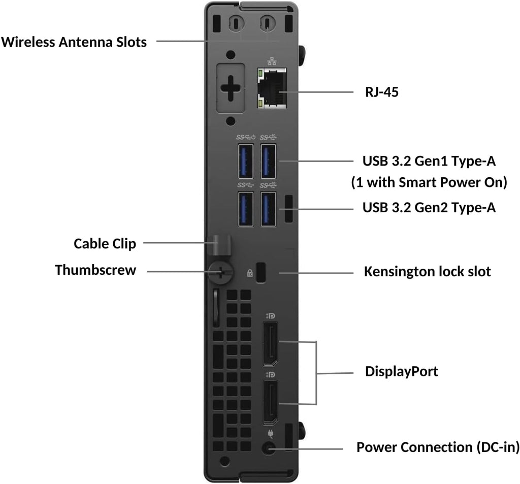 Dell OptiPlex 3080 Micro Form Factor Business Desktop, Intel Core i5-10500T, 16GB DDR4 RAM, 512GB SSD, WiFi, HDMI, Bluetooth, Windows 10 Pro W97058