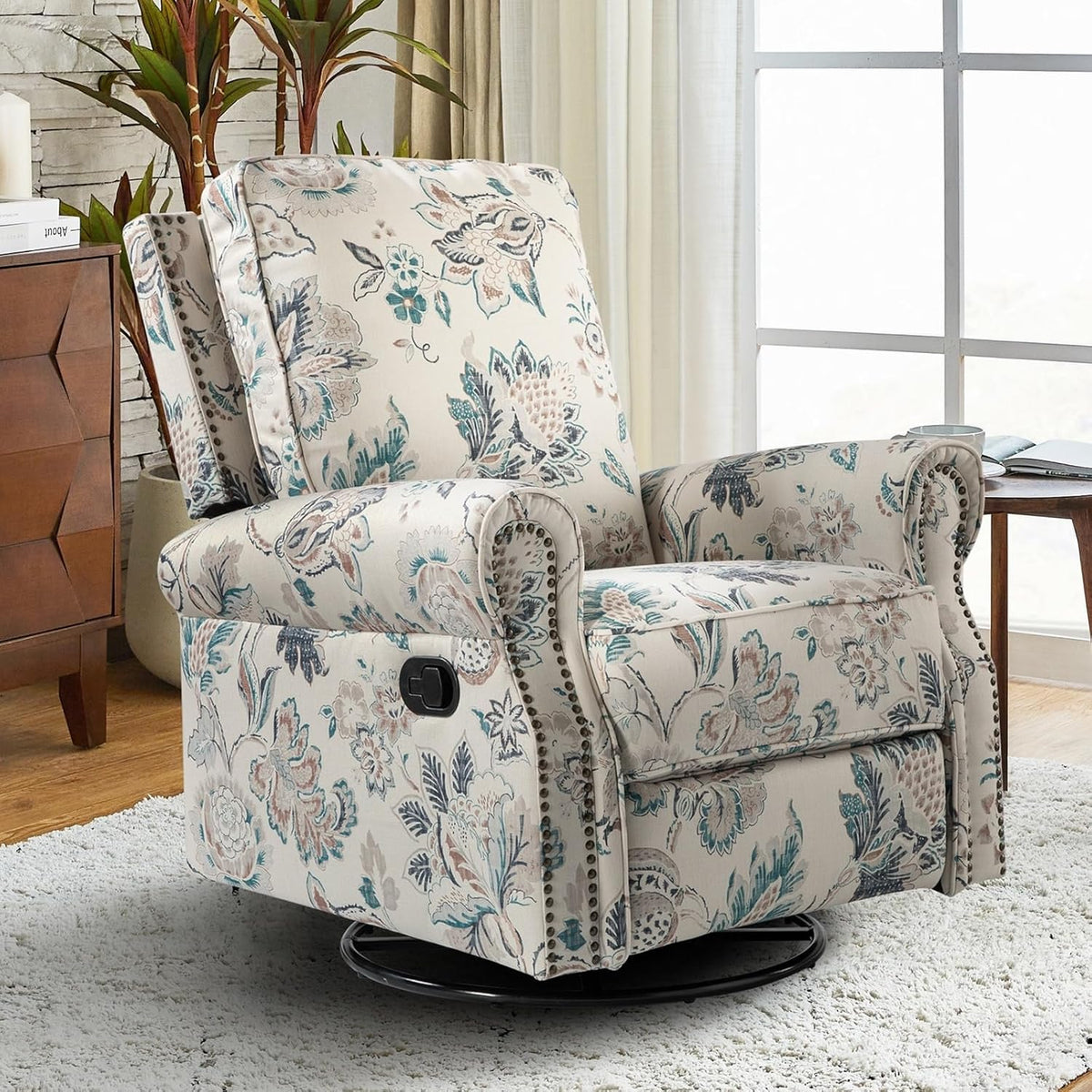 Farmhouse Upholstery Recliner with Rolled Arms Z2913