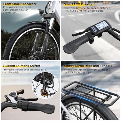 26" Step Thru Electric Bicycle with 48V Removable Battery B712107