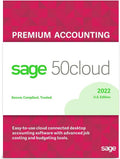 Sage 50cloud Premium Accounting 2022 U.S. 2-User One Year Subscription Cloud Connected Accounting Software R8412