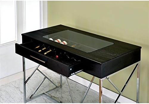 Chrome and Black Metal Counter Height Table G52641